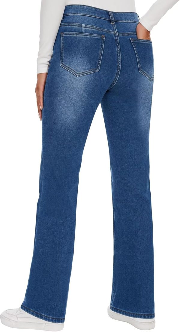 KDF Fleece Lined Jeans Women High Waisted Wide Leg Baggy Jeans for Women Winter Lined Jean Pants - Image 16