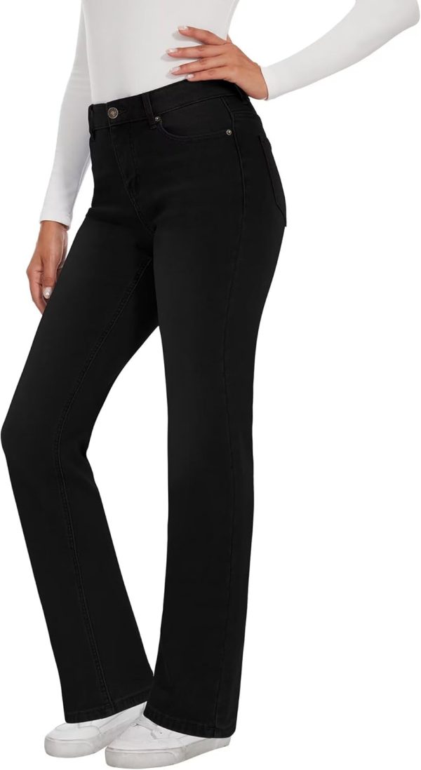 KDF Fleece Lined Jeans Women High Waisted Wide Leg Baggy Jeans for Women Winter Lined Jean Pants - Image 23