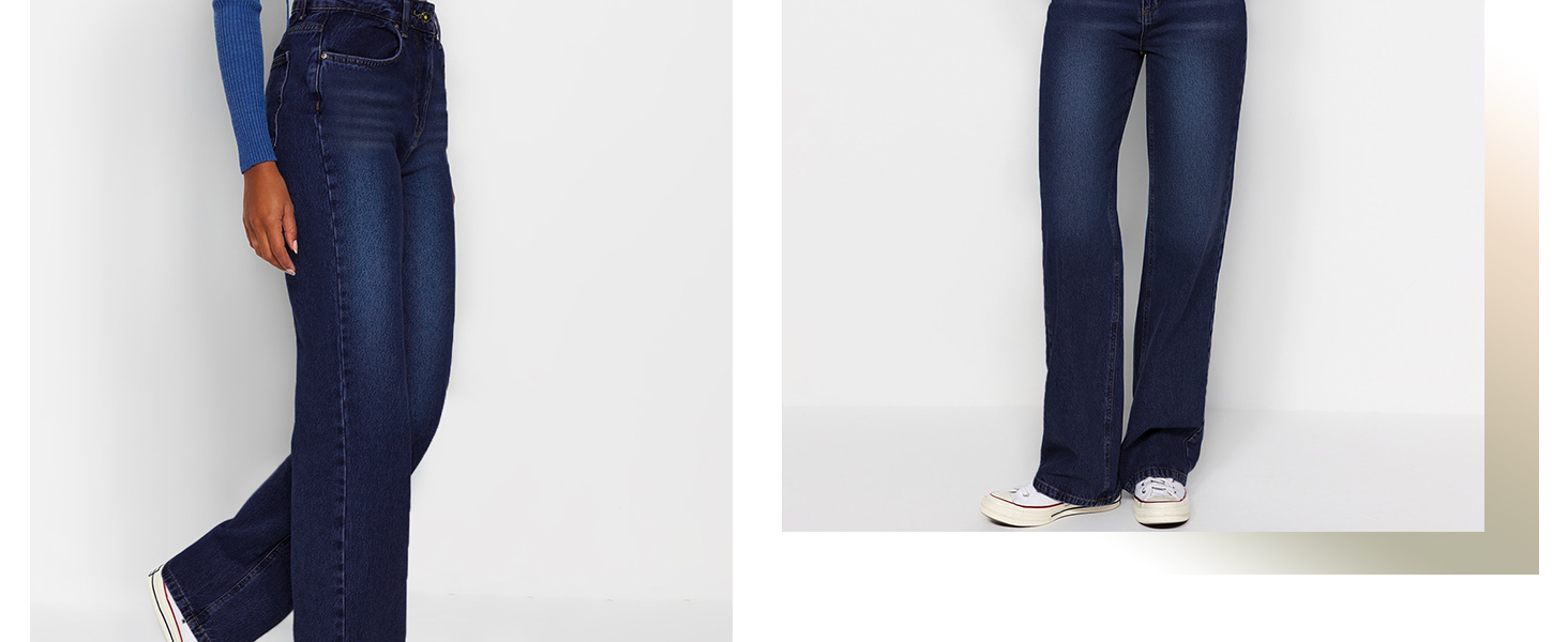 High Waisted Wide Leg Jeans for Women
