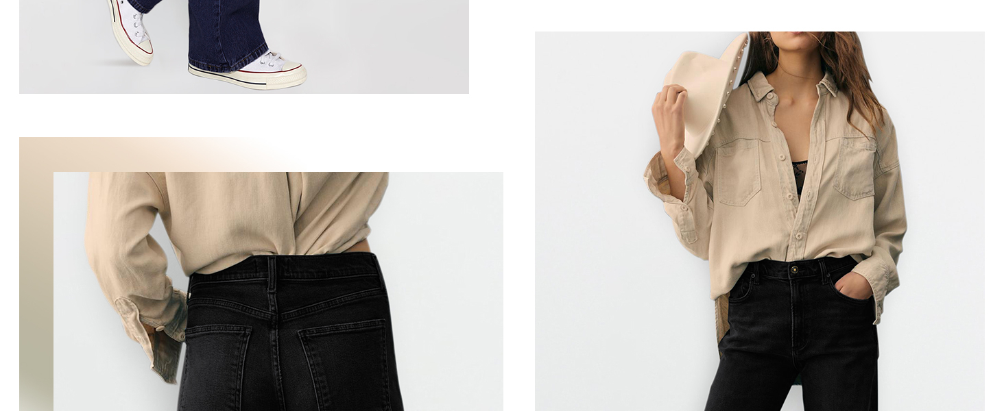 High Waisted Wide Leg Jeans for Women