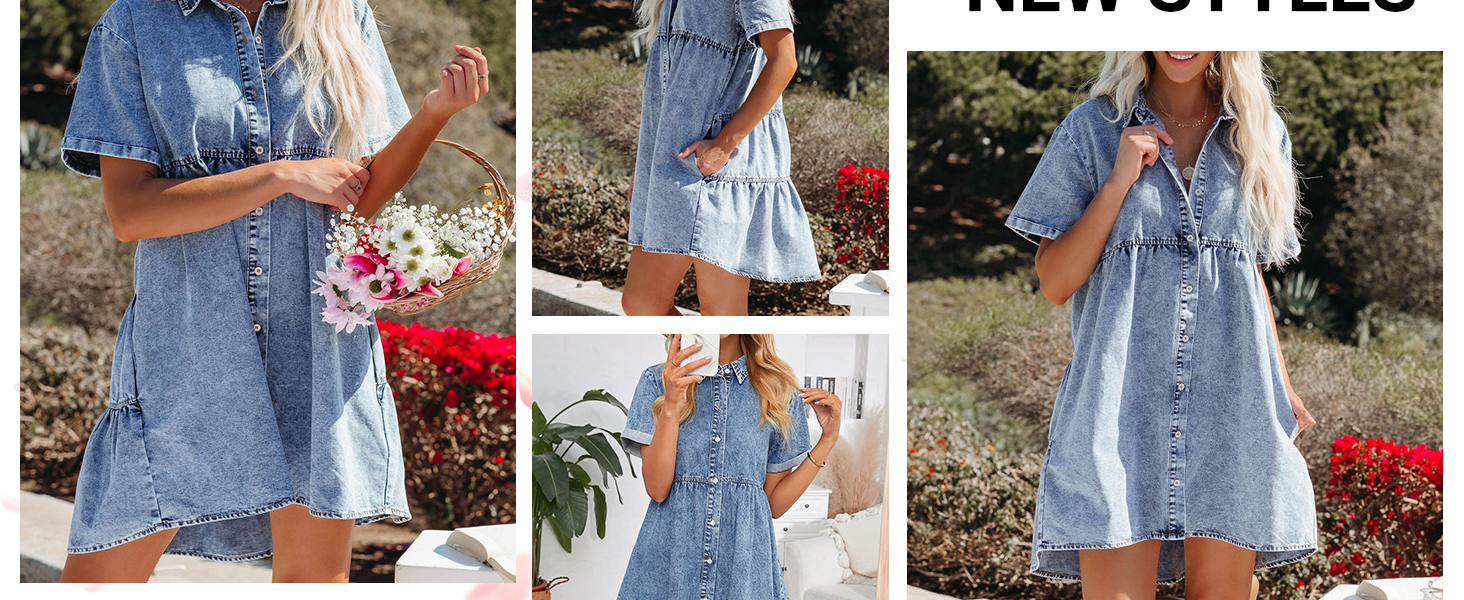 denim dress for women