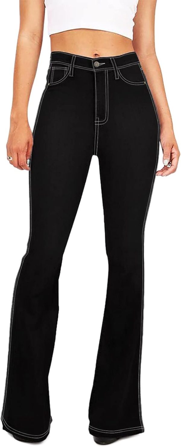 KDF Flare Jeans for Women Women's Bootcut Bell Bottom Jeans High Waisted Stretch Slimming Bell Bottoms Jeans - Image 10