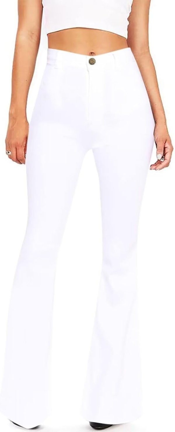 KDF Flare Jeans for Women Women's Bootcut Bell Bottom Jeans High Waisted Stretch Slimming Bell Bottoms Jeans - Image 16