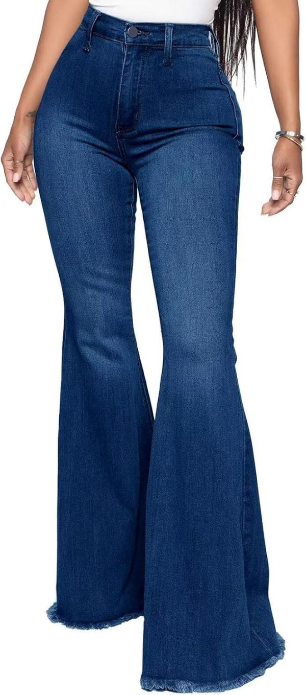 KDF Flare Jeans for Women Women's Bootcut Bell Bottom Jeans High Waisted Stretch Slimming Bell Bottoms Jeans - Image 28
