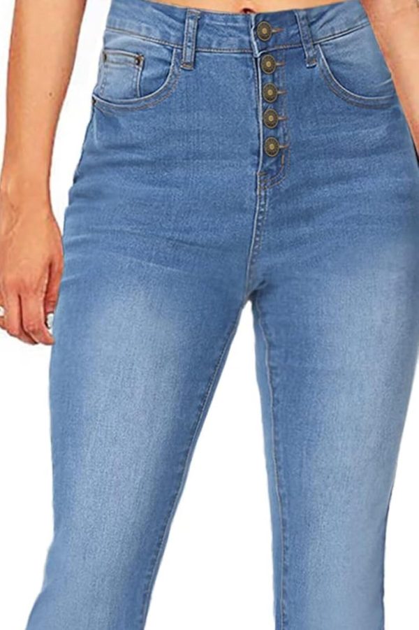 KDF Flare Jeans for Women Women's Bootcut Bell Bottom Jeans High Waisted Stretch Slimming Bell Bottoms Jeans - Image 39