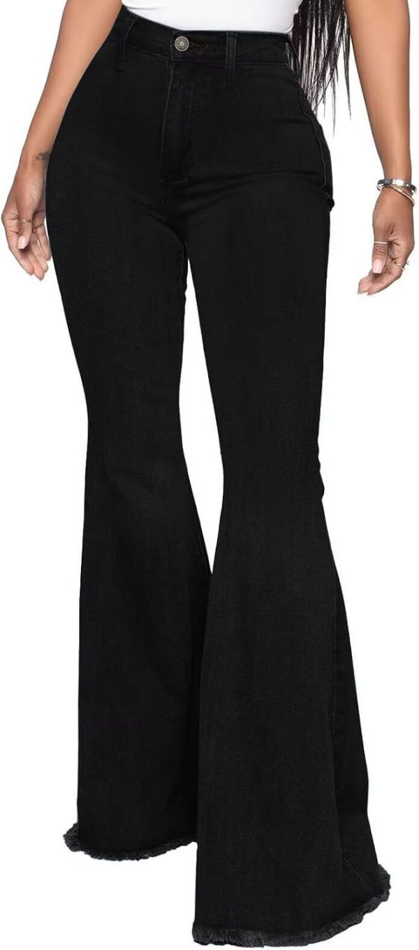 KDF Flare Jeans for Women Women's Bootcut Bell Bottom Jeans High Waisted Stretch Slimming Bell Bottoms Jeans - Image 40