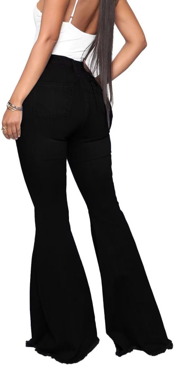 KDF Flare Jeans for Women Women's Bootcut Bell Bottom Jeans High Waisted Stretch Slimming Bell Bottoms Jeans - Image 43