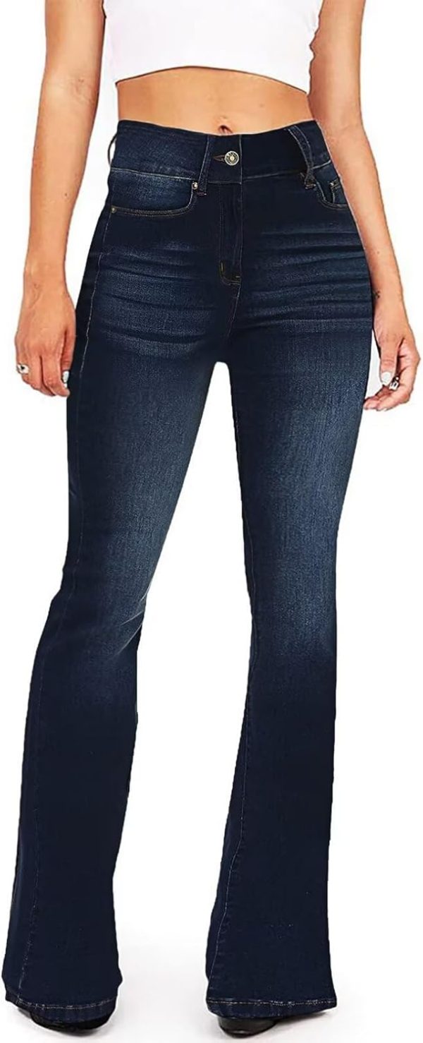 KDF Flare Jeans for Women Women's Bootcut Bell Bottom Jeans High Waisted Stretch Slimming Bell Bottoms Jeans - Image 45