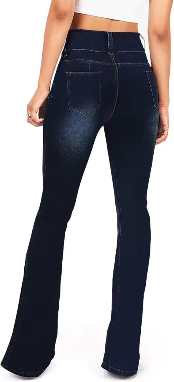 KDF Flare Jeans for Women Women's Bootcut Bell Bottom Jeans High Waisted Stretch Slimming Bell Bottoms Jeans - Image 46