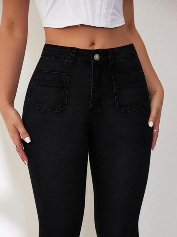 KDF Flare Jeans for Women Women's Bootcut Bell Bottom Jeans High Waisted Stretch Slimming Bell Bottoms Jeans - Image 51