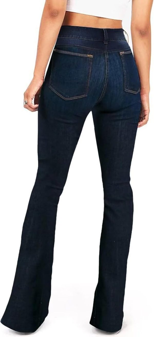 KDF Flare Jeans for Women Women's Bootcut Bell Bottom Jeans High Waisted Stretch Slimming Bell Bottoms Jeans - Image 55