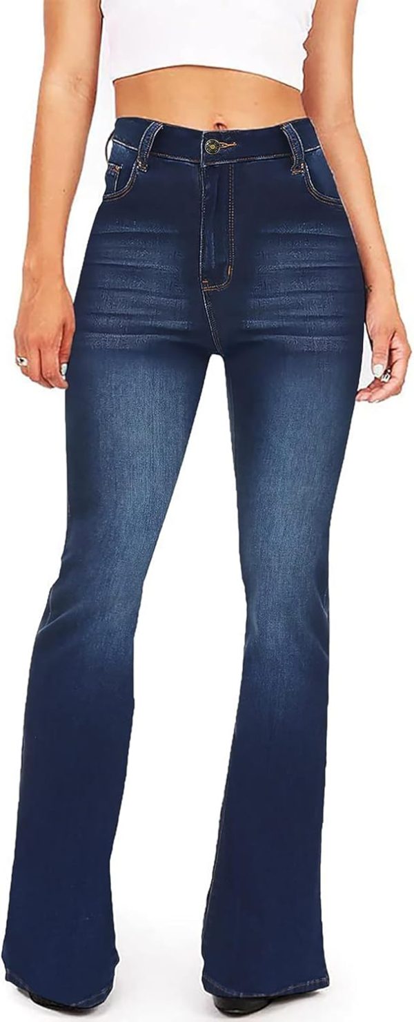 KDF Flare Jeans for Women Women's Bootcut Bell Bottom Jeans High Waisted Stretch Slimming Bell Bottoms Jeans - Image 58