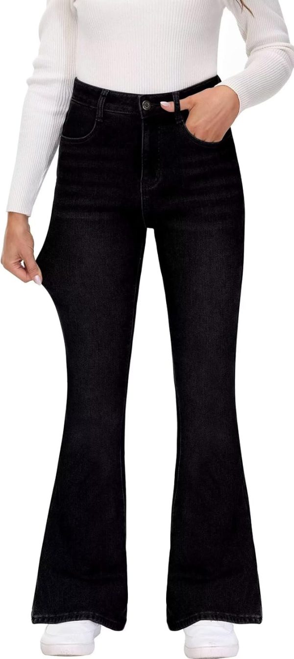 KDF Flare Jeans for Women Women's Bootcut Bell Bottom Jeans High Waisted Stretch Slimming Bell Bottoms Jeans - Image 72