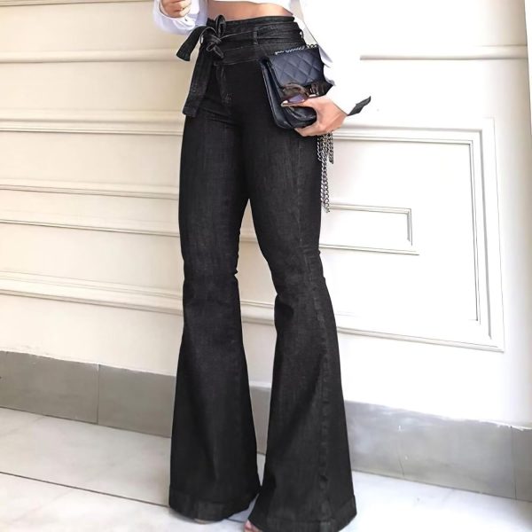 KDF High Waisted Bell Bottom Jeans for Women Flare Jeans for Women Stretch Wide Leg Jeans - Image 6