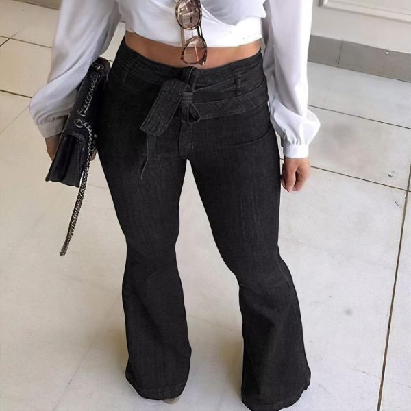 KDF High Waisted Bell Bottom Jeans for Women Flare Jeans for Women Stretch Wide Leg Jeans - Image 7