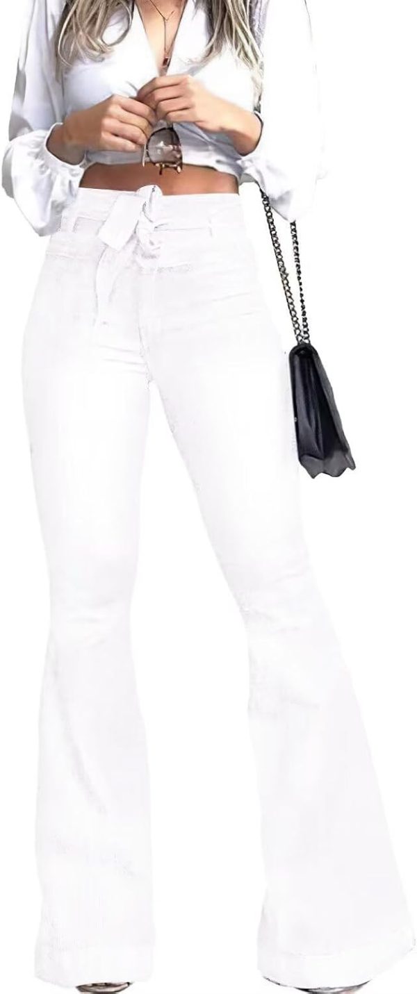 KDF High Waisted Bell Bottom Jeans for Women Flare Jeans for Women Stretch Wide Leg Jeans - Image 15
