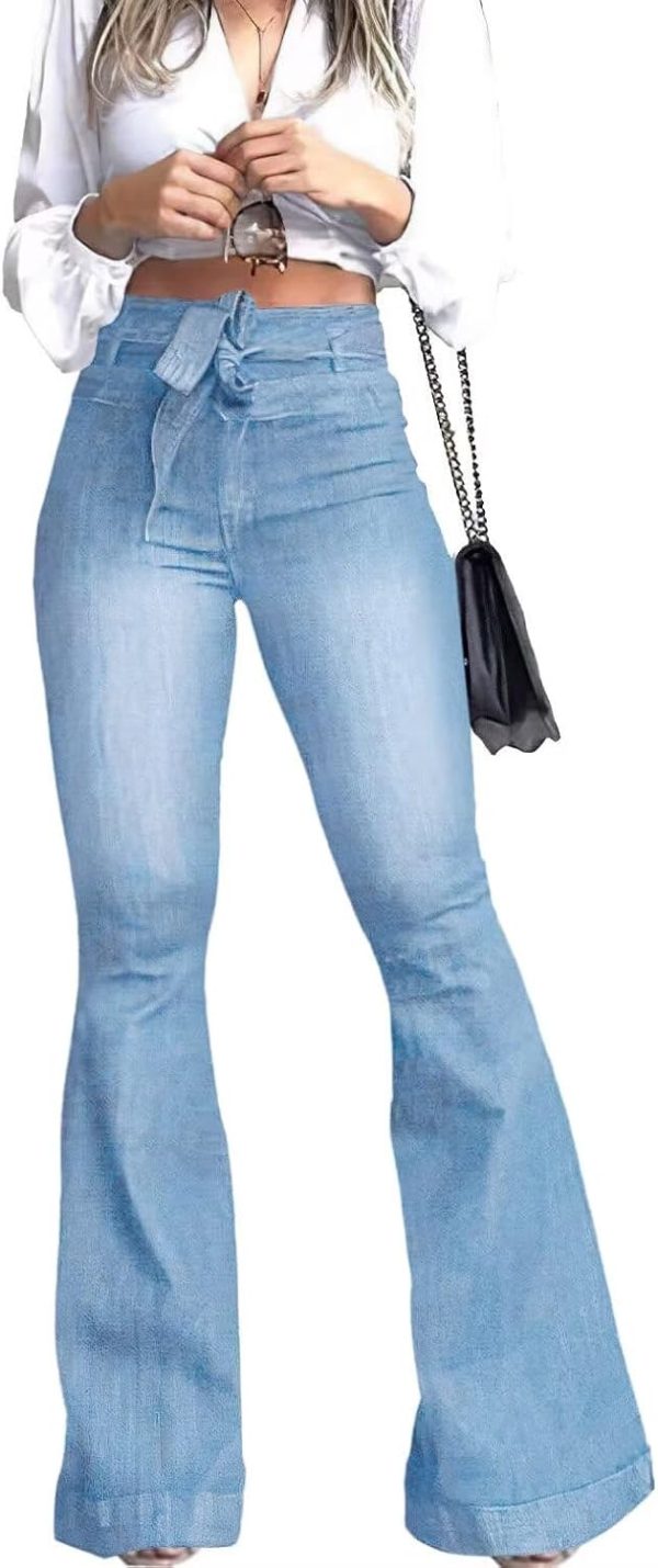 KDF High Waisted Bell Bottom Jeans for Women Flare Jeans for Women Stretch Wide Leg Jeans - Image 27