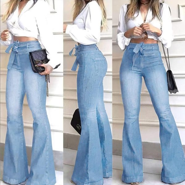 KDF High Waisted Bell Bottom Jeans for Women Flare Jeans for Women Stretch Wide Leg Jeans - Image 31