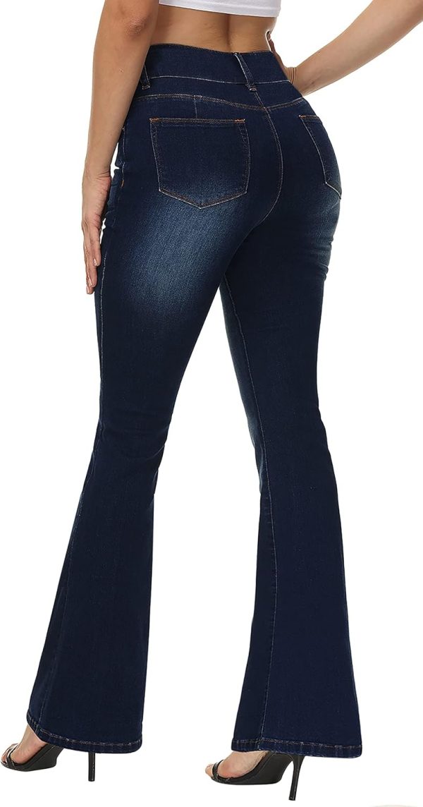 KDF High Waisted Bell Bottom Jeans for Women Flare Jeans for Women Stretch Wide Leg Jeans - Image 35