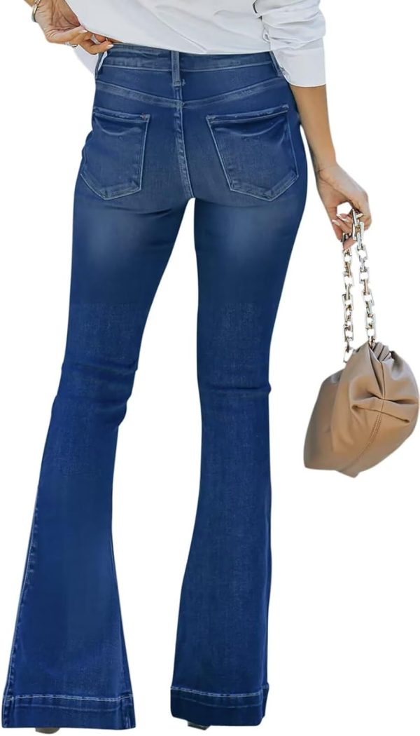KDF High Waisted Bell Bottom Jeans for Women Flare Jeans for Women Stretch Wide Leg Jeans - Image 46
