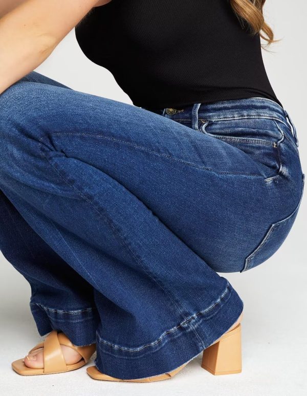 KDF High Waisted Bell Bottom Jeans for Women Flare Jeans for Women Stretch Wide Leg Jeans - Image 48
