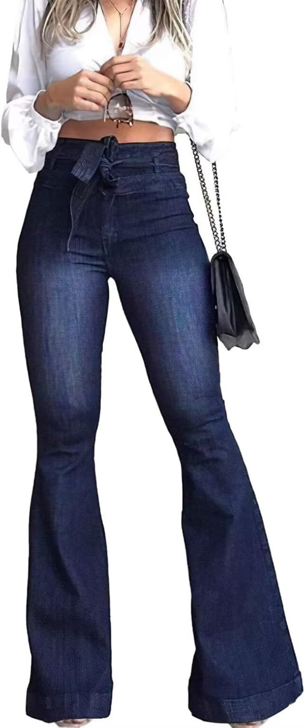 KDF High Waisted Bell Bottom Jeans for Women Flare Jeans for Women Stretch Wide Leg Jeans - Image 51