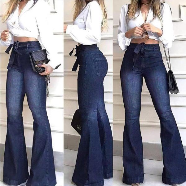 KDF High Waisted Bell Bottom Jeans for Women Flare Jeans for Women Stretch Wide Leg Jeans - Image 55