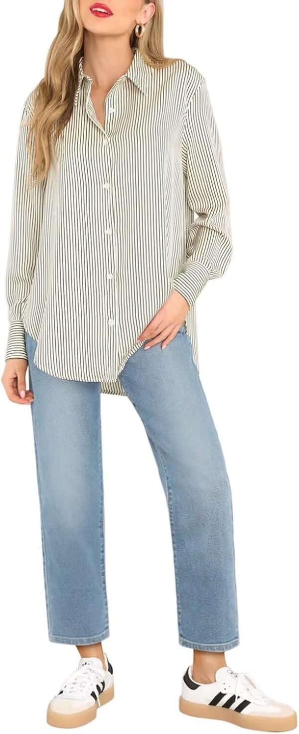 KDF Women's Cropped Straight Leg Jeans - High Waisted Jeans for Women 7/8 Length Denim Pants with Crop Hem - Image 15