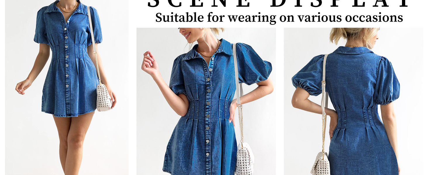 denim dress for women